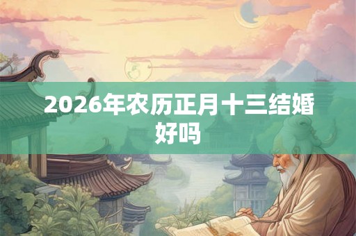 2026年农历正月十三结婚好吗