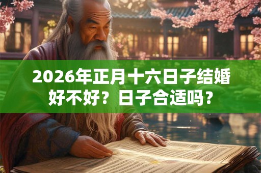 2026年正月十六日子结婚好不好？日子合适吗？