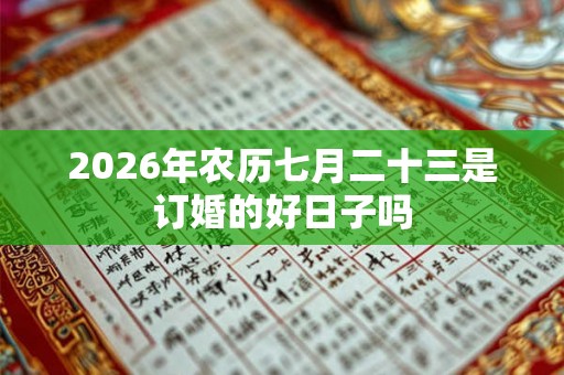 2026年农历七月二十三是订婚的好日子吗 2026年农历七月二十三是订婚的好日子吗