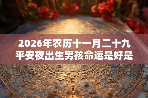 2026年农历十一月二十九平安夜出生男孩命运是好是坏？