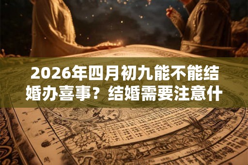 2026年四月初九能不能结婚办喜事?结婚需要注意什么? 2026年四月初九能不能结婚办喜事?结婚需要注意什么?