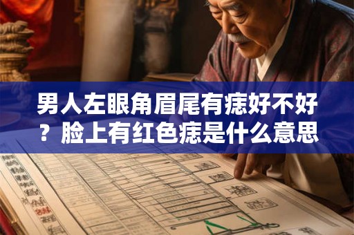 男人左眼角眉尾有痣好不好？脸上有红色痣是什么意思？