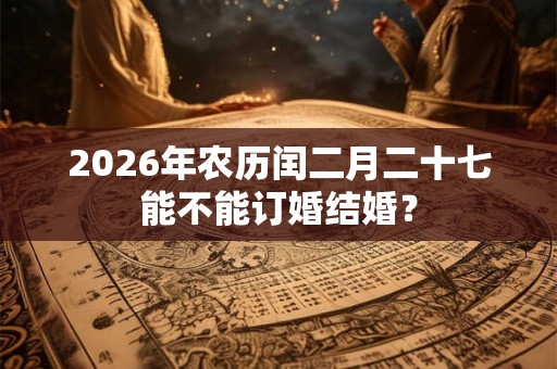2026年农历闰二月二十七能不能订婚结婚？