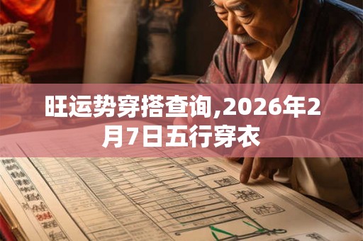 旺运势穿搭查询,2026年2月7日五行穿衣 旺运势穿搭查询,2026年2月7日五行穿衣