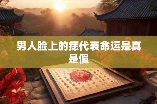 男人脸上的痣代表命运是真是假