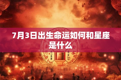 7月3日出生命运如何和星座是什么