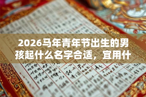 2026马年青年节出生的男孩起什么名字合适，宜用什么字
