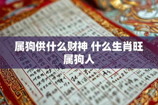 属狗供什么财神 什么生肖旺属狗人