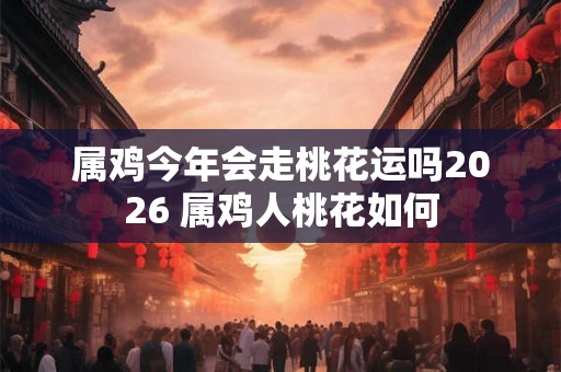 属鸡今年会走桃花运吗2026 属鸡人桃花如何
