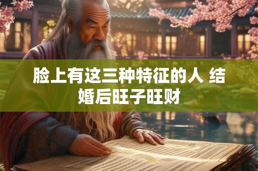 脸上有这三种特征的人 结婚后旺子旺财