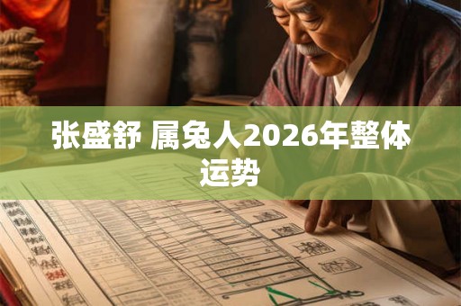 张盛舒 属兔人2026年整体运势