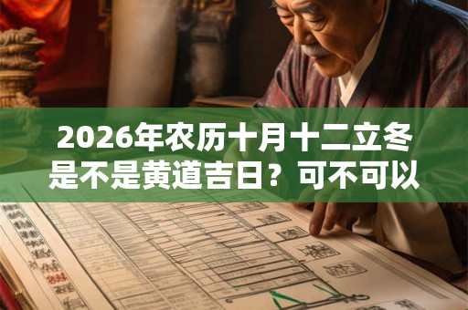 2026年农历十月十二立冬是不是黄道吉日？可不可以祈福？