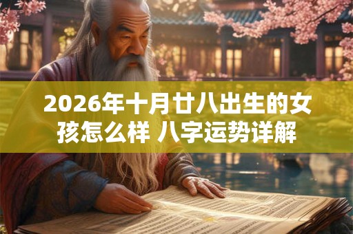 2026年十月廿八出生的女孩怎么样 八字运势详解