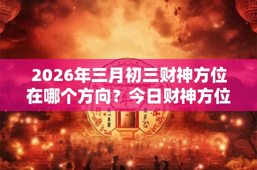 2026年三月初三财神方位在哪个方向?今日财神方位查询 2026年三月初三财神方位在哪个方向?今日财神方位查询