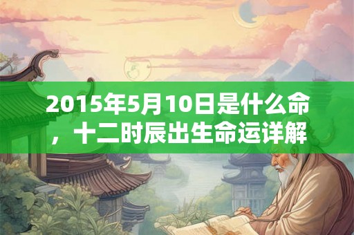2015年5月10日是什么命，十二时辰出生命运详解