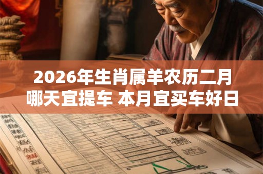 2026年生肖属羊农历二月哪天宜提车 本月宜买车好日子