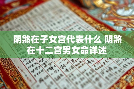阴煞在子女宫代表什么 阴煞在十二宫男女命详述