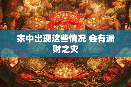 家中出现这些情况 会有漏财之灾