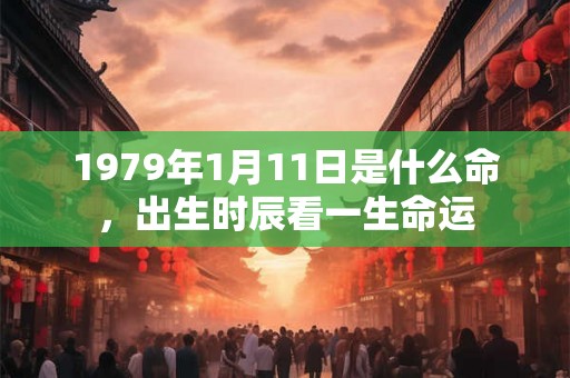 1979年1月11日是什么命，出生时辰看一生命运