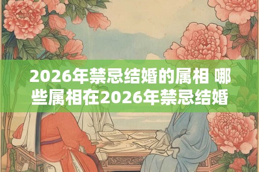 2026年禁忌结婚的属相 哪些属相在2026年禁忌结婚