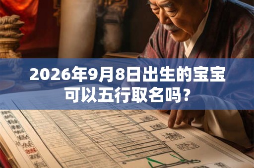 2026年9月8日出生的宝宝可以五行取名吗？