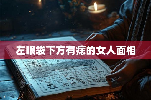 左眼袋下方有痣的女人面相