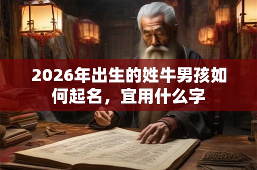 2026年出生的姓牛男孩如何起名，宜用什么字