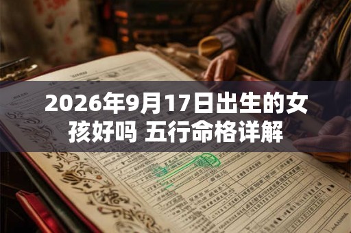 2026年9月17日出生的女孩好吗 五行命格详解