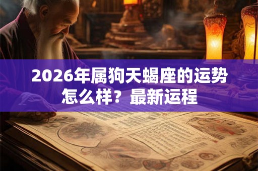 2026年属狗天蝎座的运势怎么样？最新运程