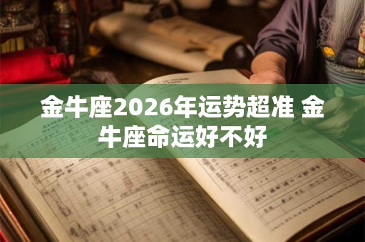 金牛座2026年运势超准 金牛座命运好不好