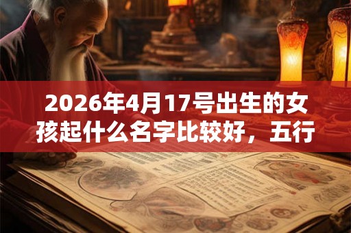 2026年4月17号出生的女孩起什么名字比较好，五行属什么