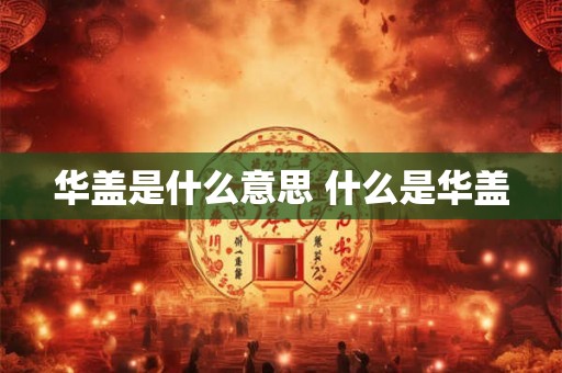 华盖是什么意思 什么是华盖