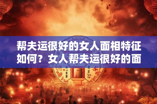 帮夫运很好的女人面相特征如何？女人帮夫运很好的面相！