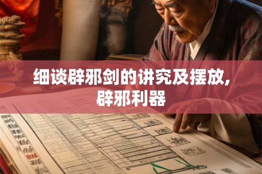 细谈辟邪剑的讲究及摆放,辟邪利器