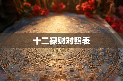 十二禄财对照表