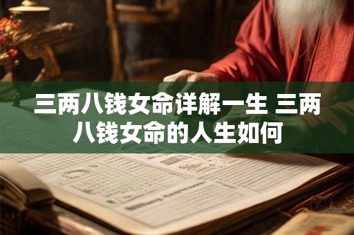 三两八钱女命详解一生 三两八钱女命的人生如何