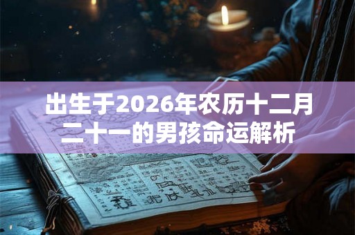 出生于2026年农历十二月二十一的男孩命运解析