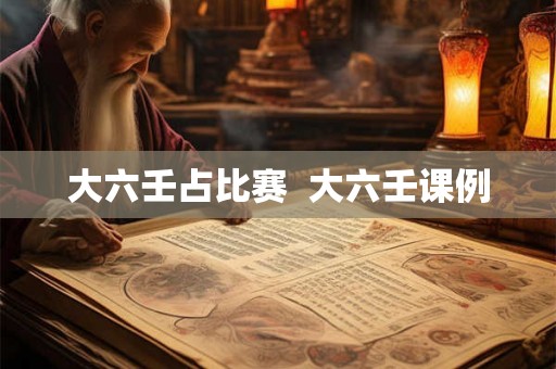 大六壬占比赛  大六壬课例