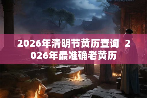2026年清明节黄历查询  2026年最准确老黄历