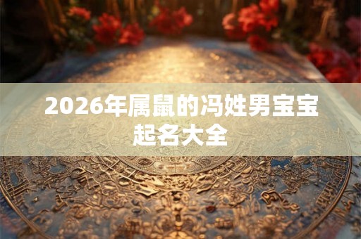 2026年属鼠的冯姓男宝宝起名大全