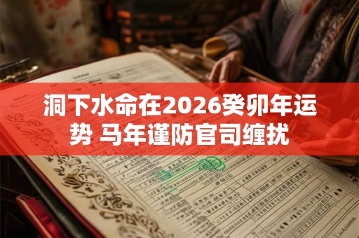 洞下水命在2026癸卯年运势 马年谨防官司缠扰