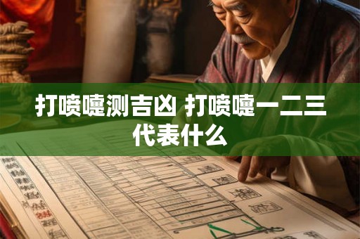 打喷嚏测吉凶 打喷嚏一二三代表什么 打喷嚏测吉凶 打喷嚏一二三代表什么