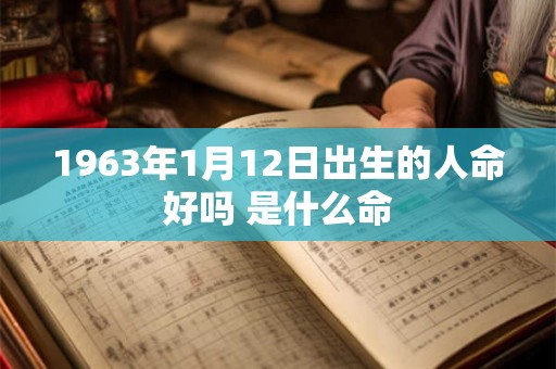 1963年1月12日出生的人命好吗 是什么命