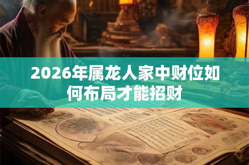 2026年属龙人家中财位如何布局才能招财