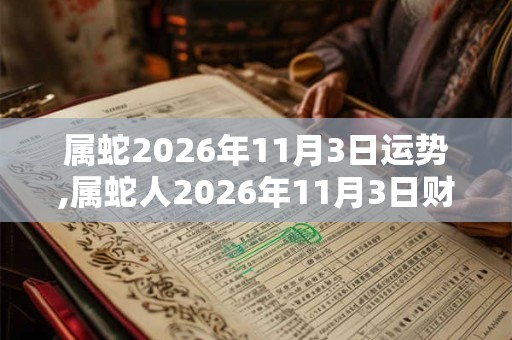 属蛇2026年11月3日运势,属蛇人2026年11月3日财运,生肖蛇2026年11月3日运势