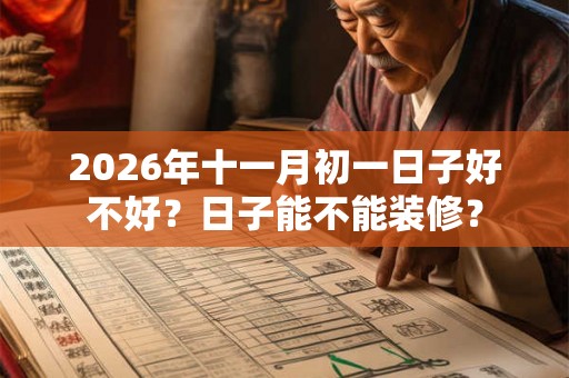 2026年十一月初一日子好不好？日子能不能装修？