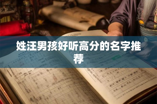 姓汪男孩好听高分的名字推荐