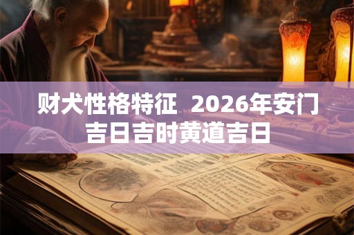 财犬性格特征  2026年安门吉日吉时黄道吉日