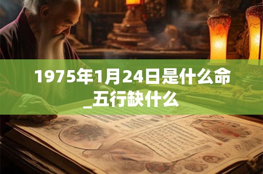 1975年1月24日是什么命_五行缺什么