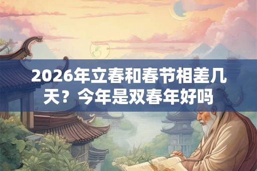 2026年立春和春节相差几天？今年是双春年好吗